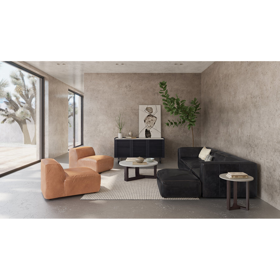 Moe's Home Luxe Sectional in Antique Black (26' x 32' x 41') - QN-1019-01