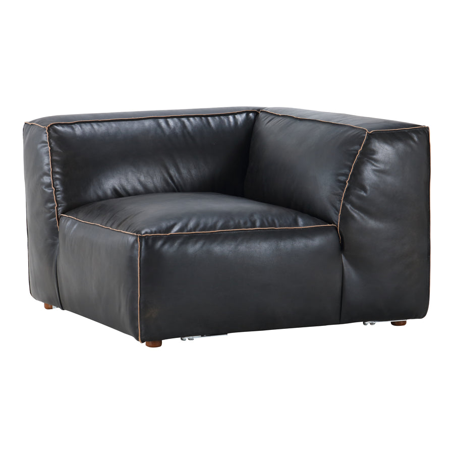 Moe's Home Luxe Sectional in Antique Black (26' x 41' x 41') - QN-1021-01