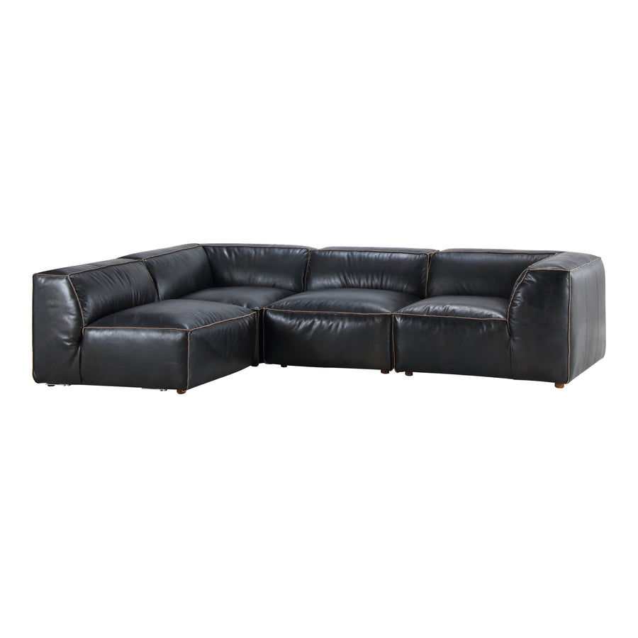 Moe's Home Luxe Sectional in Antique Black (26' x 114' x 82') - QN-1022-01