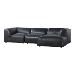 Moe's Home Luxe Sectional in Antique Black (26' x 114' x 71') - QN-1023-01