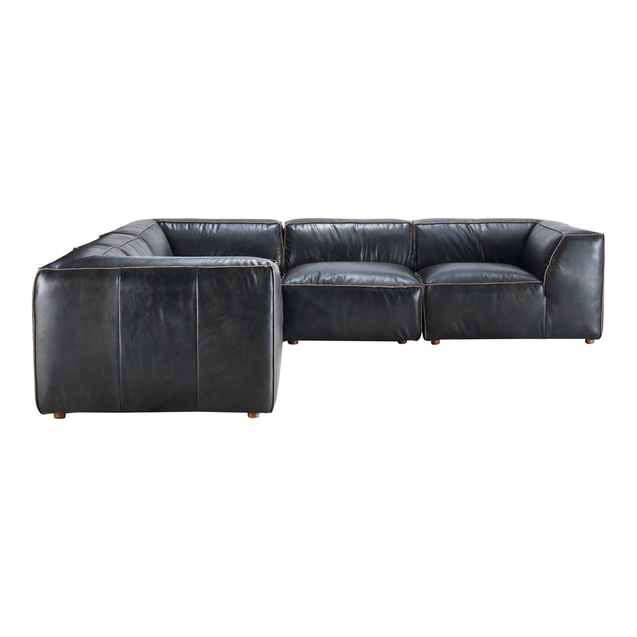 Moe's Home Luxe Sectional in Antique Black (26' x 114' x 114') - QN-1025-01