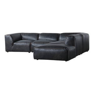 Moe's Home Luxe Sectional in Antique Black (26' x 114' x 103') - QN-1026-01
