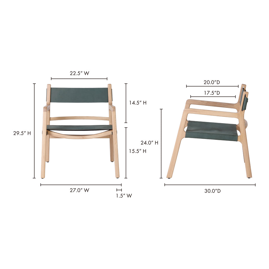 Moe's Home Kolding Chair in Seagrass Green (29.5' x 27' x 29') - QN-1028-27