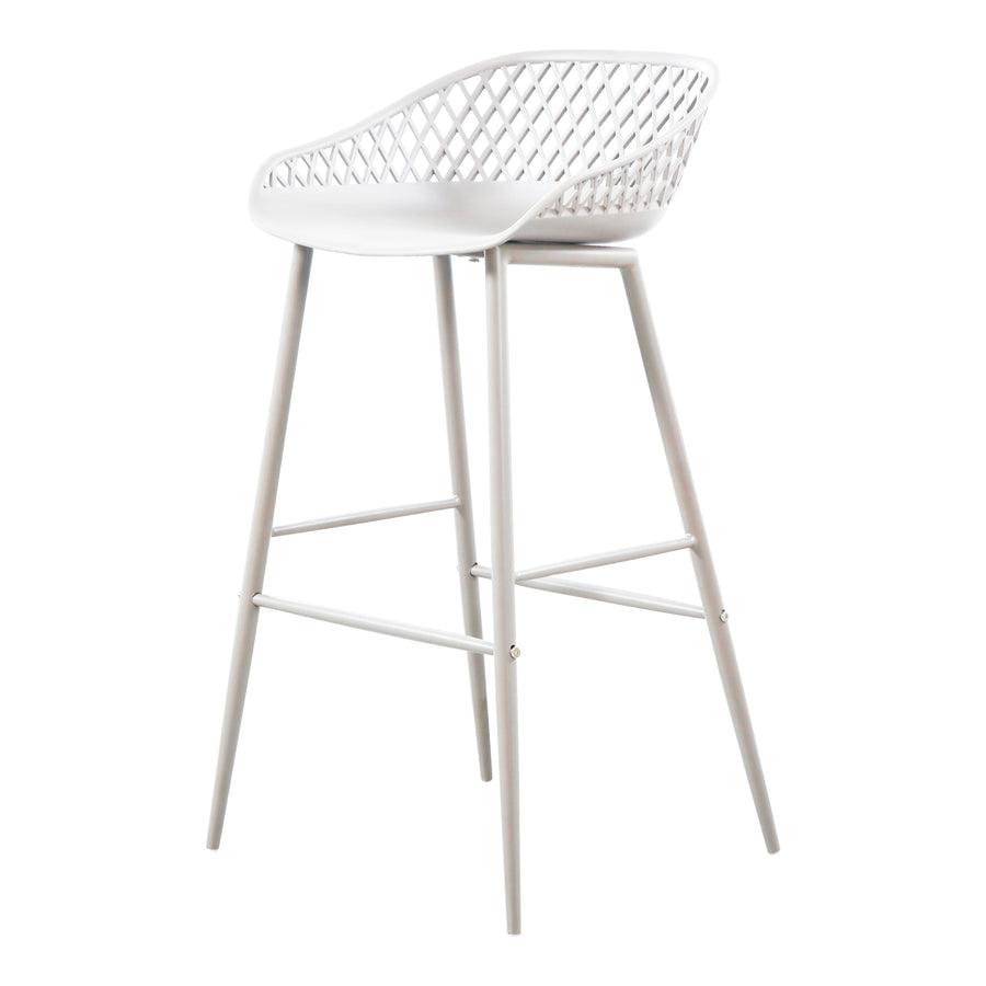 Moe's Home Piazza Bar Stool in White (37.2' x 19.29' x 19.68') - QX-1004-18