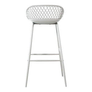 Moe's Home Piazza Bar Stool in White (37.2' x 19.29' x 19.68') - QX-1004-18