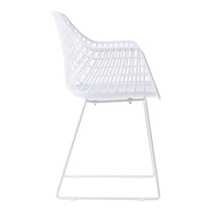 Moe's Home Honolulu Dining Chair in White (34' x 22.5' x 22') - QX-1007-18