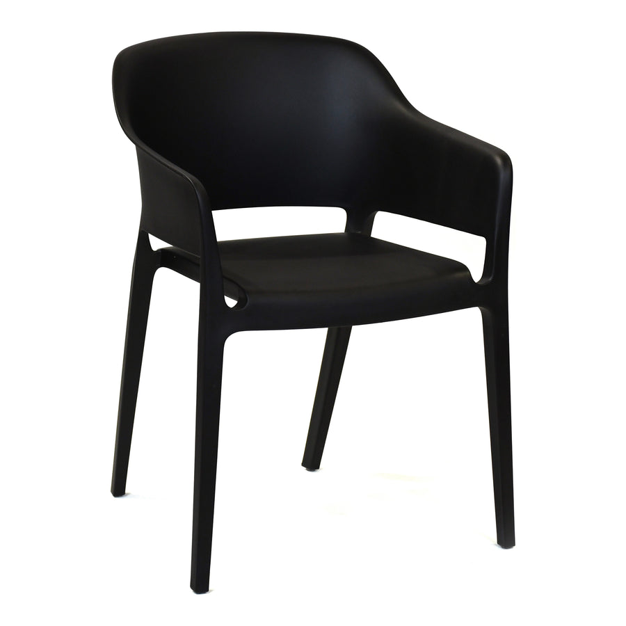 Moe's Home Faro Dining Chair in Black (30.5' x 21.5' x 21.6') - QX-1011-02