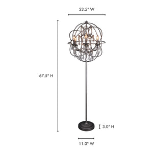 Moe's Home Adelina Floor Lamp in Grey (68' x 24' x 24') - RM-1013-20