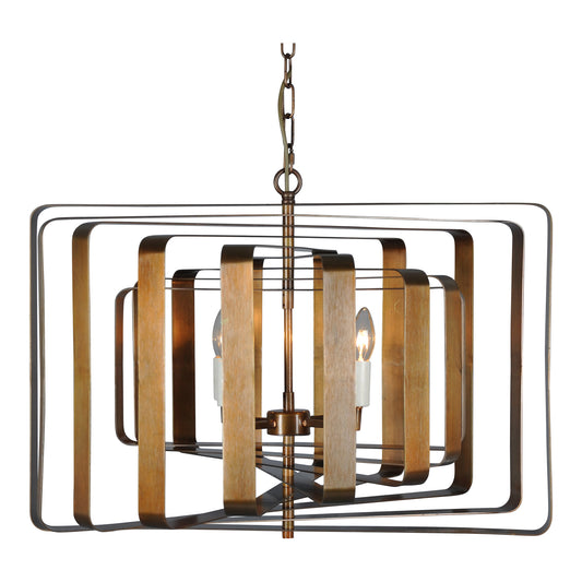 Moe's Home Kensington Pendant in Brass (20" x 27.5" x 27.5") - RM-1033-43