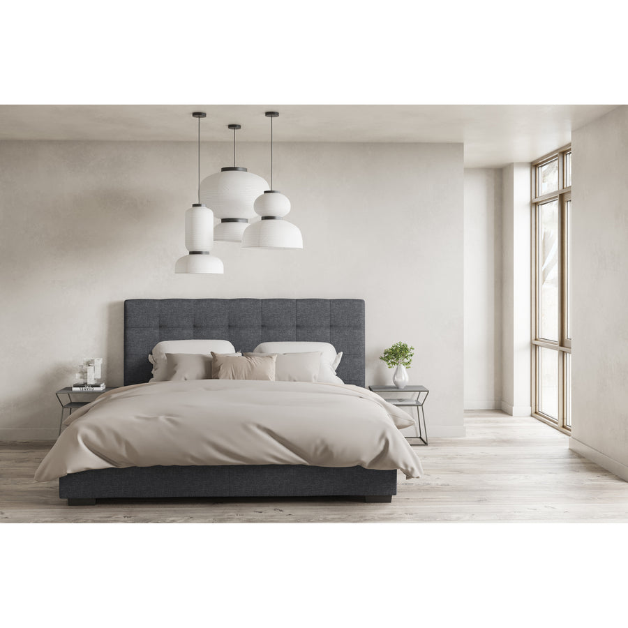 Moe's Home Belle Bed in Charcoal Grey (50.5' x 65' x 89') - RN-1000-25