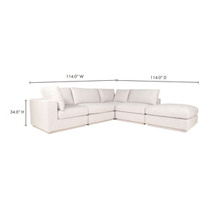 Moe's Home Justin Sectional in Taupe (34' x 114' x 114') - RN-1134-39