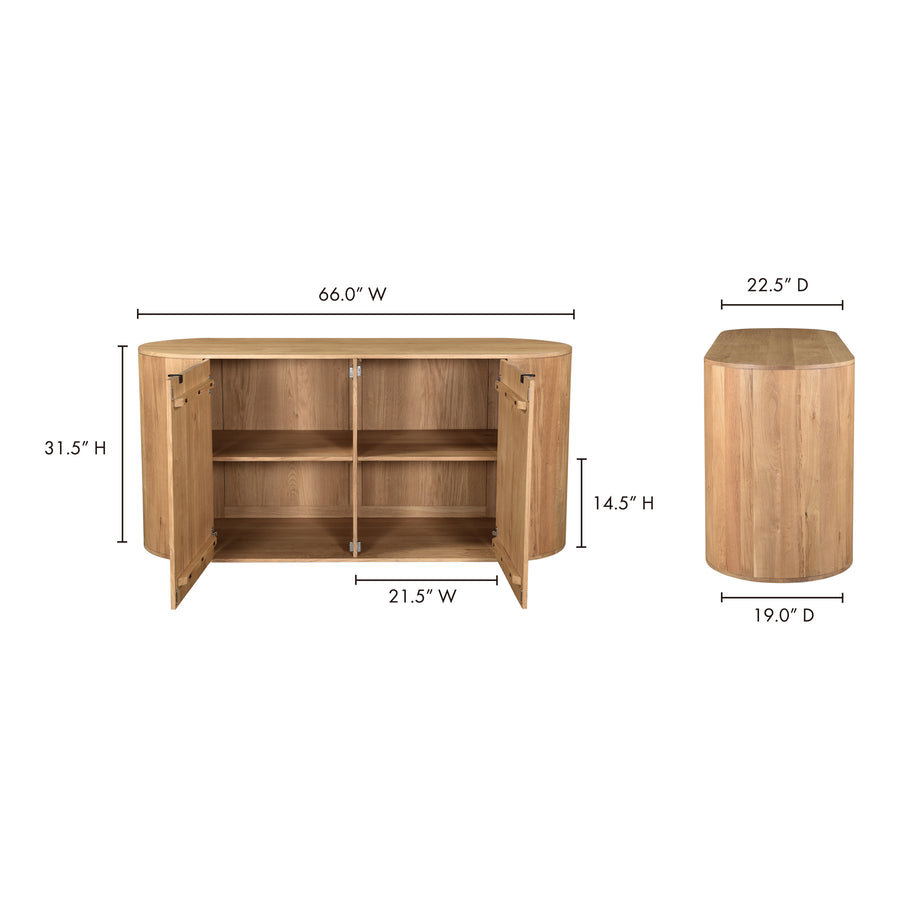 Moe's Home Theo Sideboard in Natural (31.5' x 66' x 22.5') - RP-1014-24