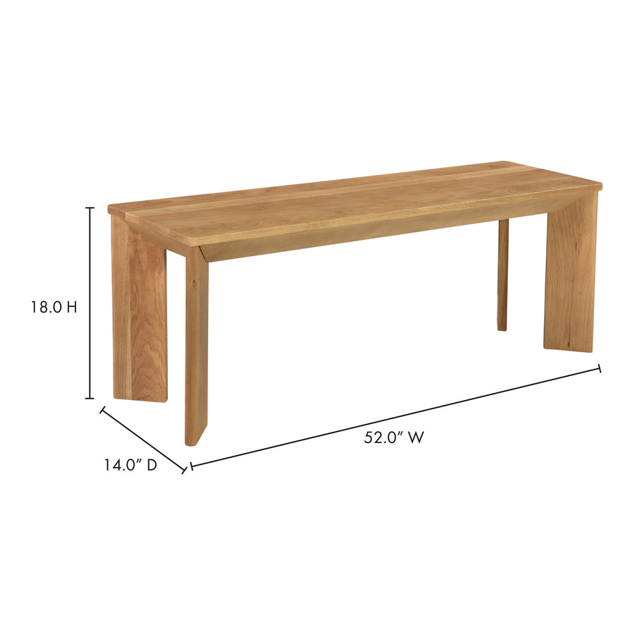 Moe's Home Angle Dining Bench in Small (18' x 52' x 14') - RP-1028-24