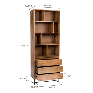 Moe's Home Colvin Storage Cabinet in Natural (86.5' x 31.5' x 16') - SR-1024-24