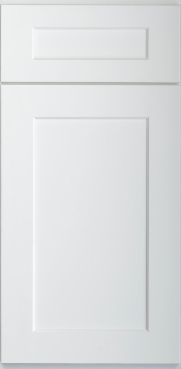 Shaker White 60' x 34.5' x 21' Four Door Three Drawer Two False Drawer Vanity Cabinet