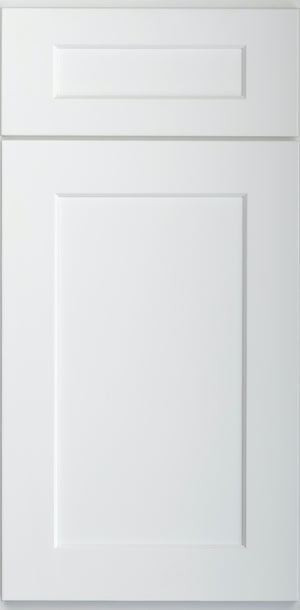 Shaker White Single Door Three Drawer Single Vanity Cabinet (30' x 34.5' x 21') - Drawers on Right