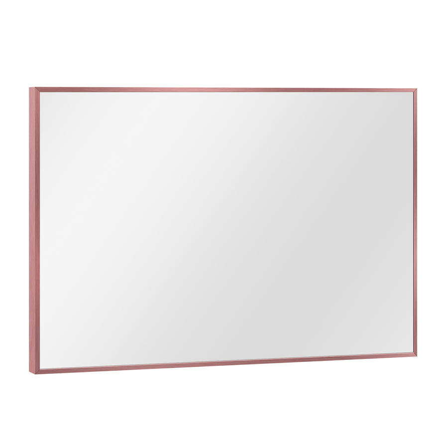 36-in H x 24-in W Wall Mirror Rose Gold