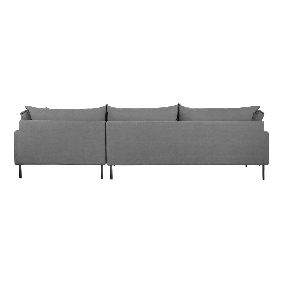 Moe's Home Jamara Sectional in Charcoal (31.5' x 112' x 65.75') - UB-1016-07-L