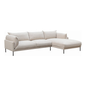 Moe's Home Jamara Sectional in Sandy Beige (31.5' x 112' x 65.75') - UB-1016-29-R