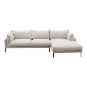 Moe's Home Jamara Sectional in Sandy Beige (31.5' x 112' x 65.75') - UB-1016-29-R