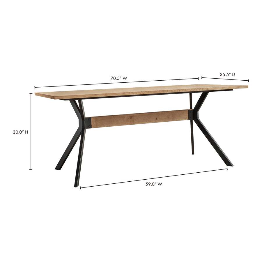 Moe's Home Nevada Dining Table in Brown (30.25' x 70.75' x 35.5') - UR-1006-03