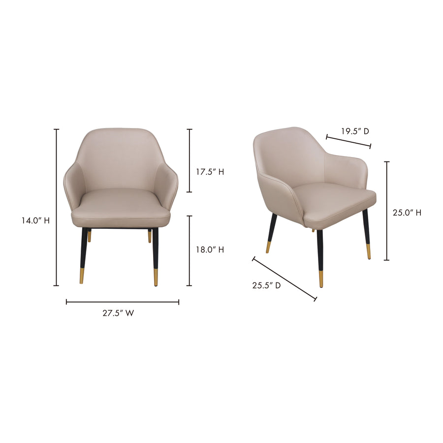 Moe's Home Berlin Chair in Beige (31' x 25' x 23') - UU-1019-39