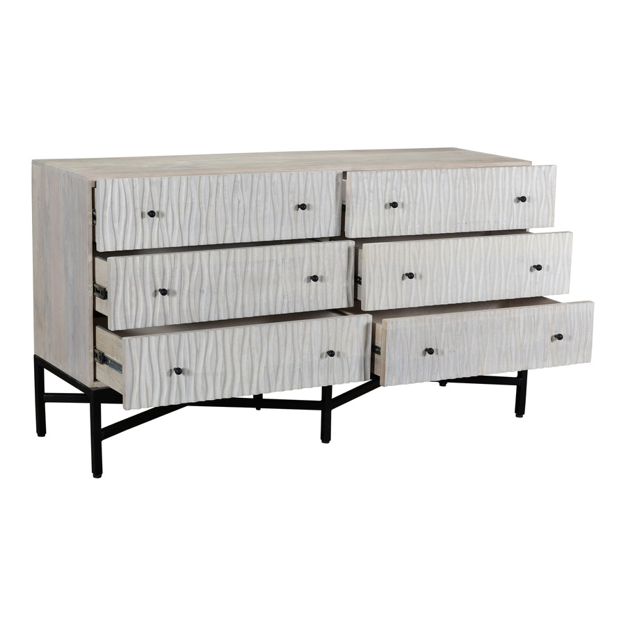 Moe's Home Faceout Dresser in White (34' x 64' x 18') - VE-1080-18