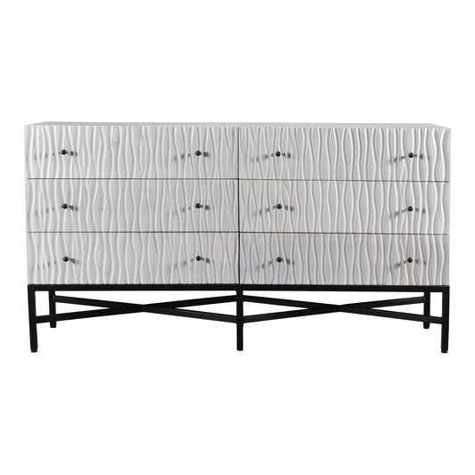 Moe's Home Faceout Dresser in White (34" x 64" x 18") - VE-1080-18