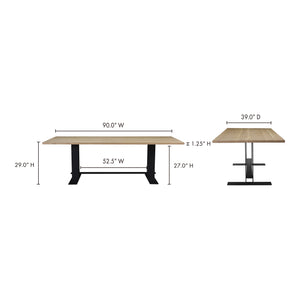 Moe's Home Massimo Dining Table in Natural (29' x 90' x 39') - VE-1091-24