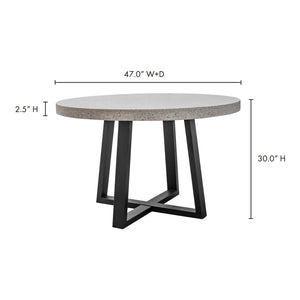 Moe's Home Vault Dining Table in White (30' x 47' x 47.25') - VH-1002-18