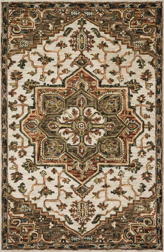 Victoria Rug in Ivory & Tobacco