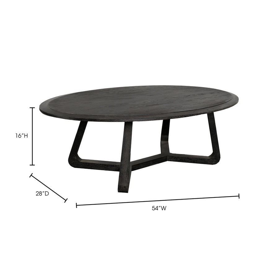 Moe's Home Nathan Coffee Table in Black (16' x 54' x 28') - VL-1044-02