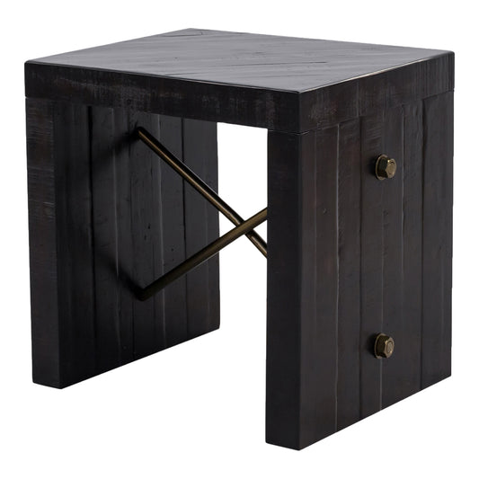 Moe's Home Sicily End Table in Black (22" x 22" x 18") - VX-1035-02