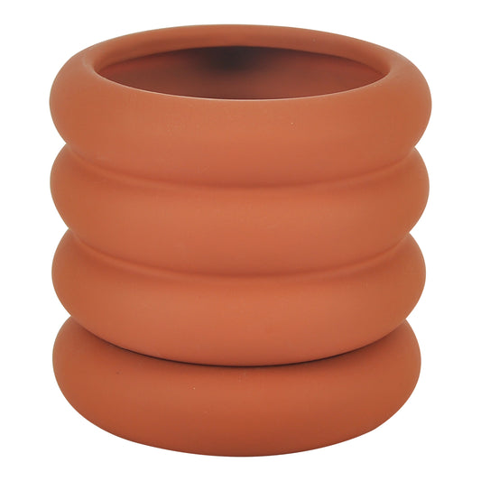 Moe's Home Wava Vase in Orange (5" x 5.3" x 5.3") - VZ-1036-12