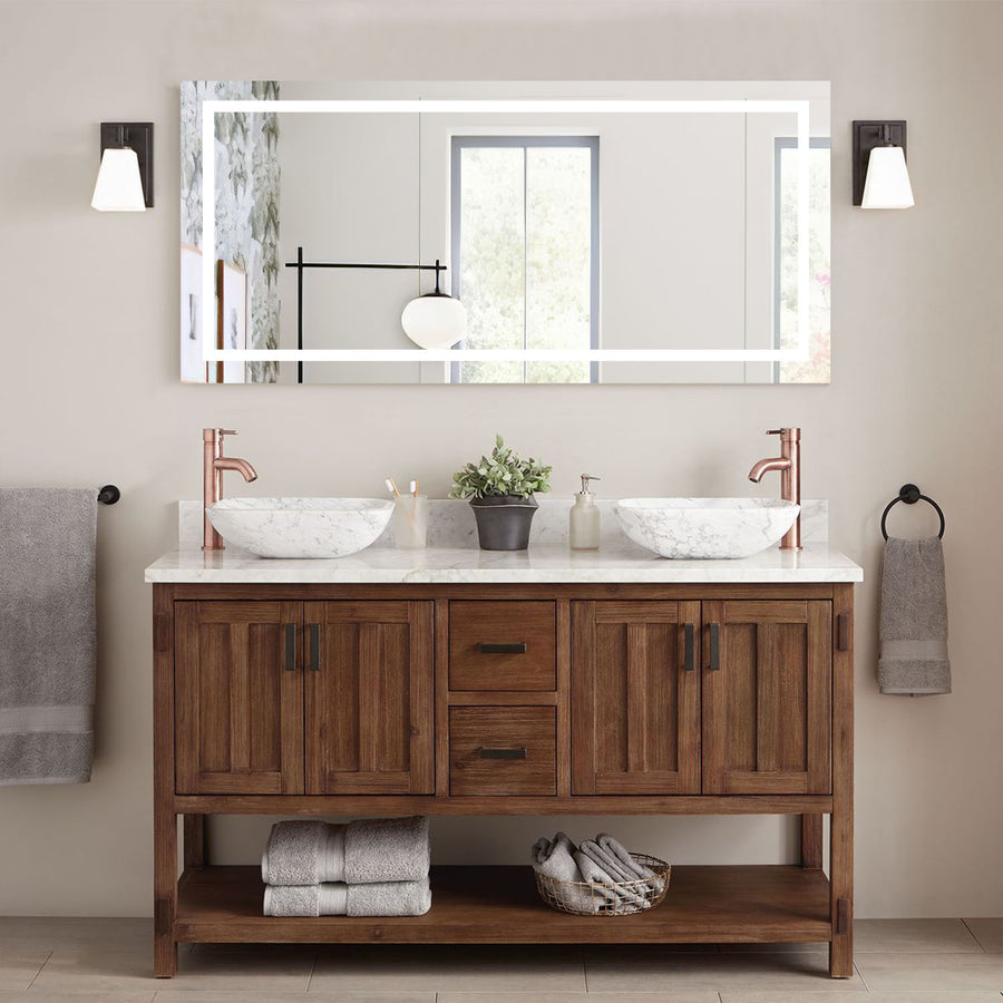 Full Length LED Illuminated Bathroom Vanity Mirror – Vevano