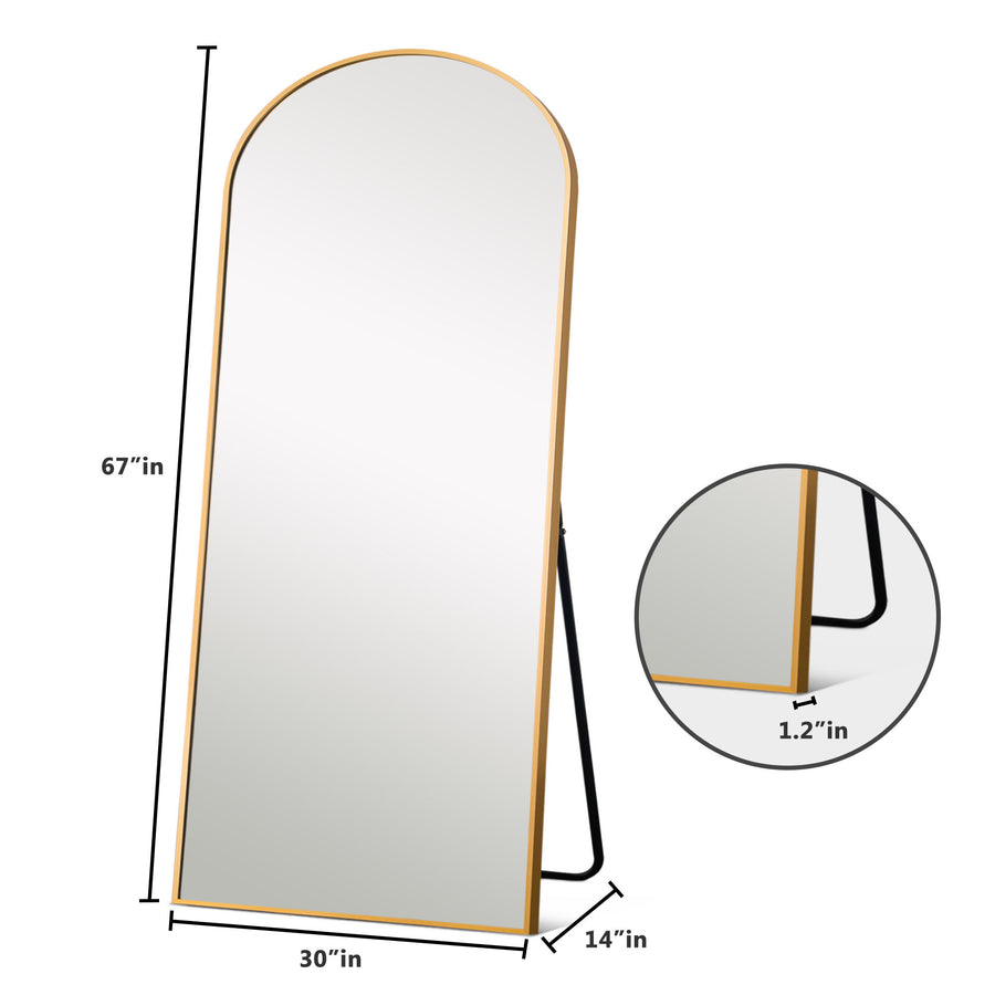 66-in H x 30-in W Arched Top Mirror