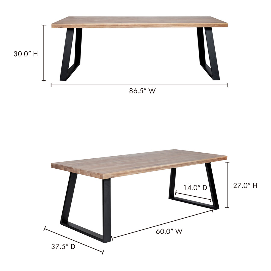 Moe's Home Mila Dining Table in Rectangle (30' x 86.5' x 37.5') - YC-1001-24