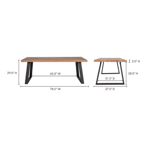 Moe's Home Mila Dining Table in Natural (29' x 78.5' x 37.5') - YC-1009-24