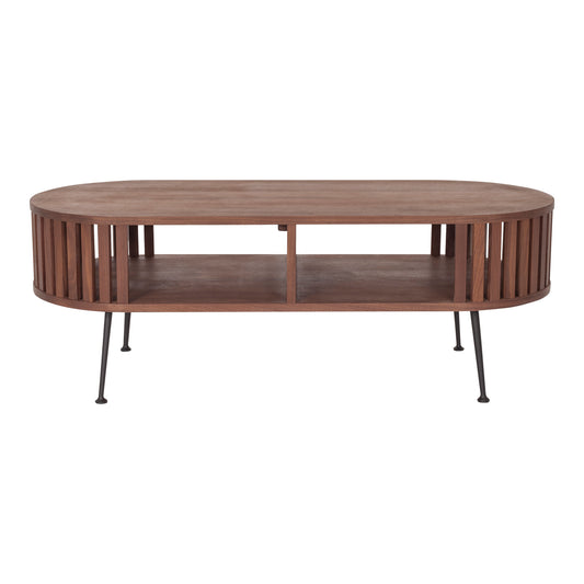 Moe's Home Henrich Coffee Table in Dark Brown (16.5" x 47" x 20") - YC-1025-21