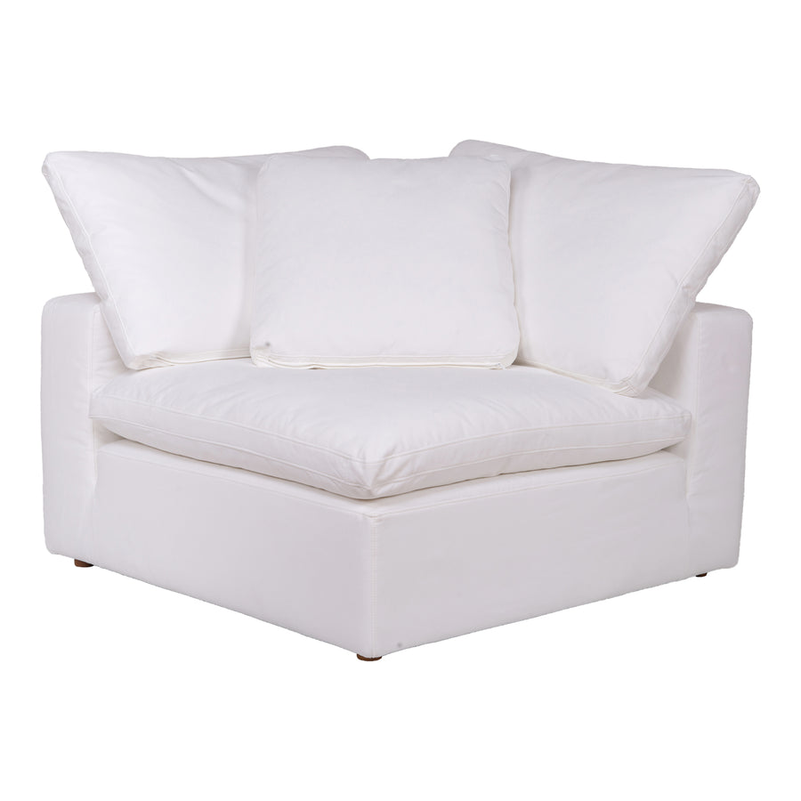 Moe's Home Clay Sectional in White (32.5' x 44.5' x 44.5') - YJ-1000-05