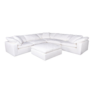 Moe's Home Clay Sectional in White (32.5' x 44.5' x 44.5') - YJ-1001-05