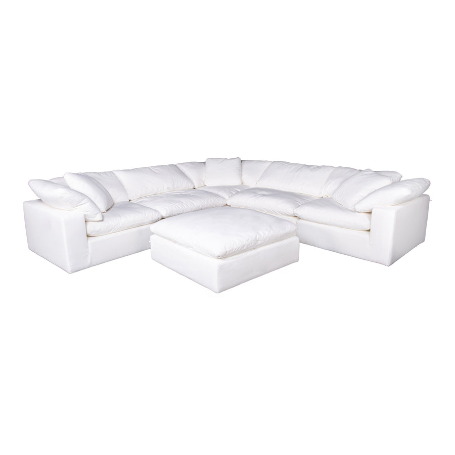 Moe's Home Clay Sectional in White (19.5' x 44.5' x 44.5') - YJ-1002-05