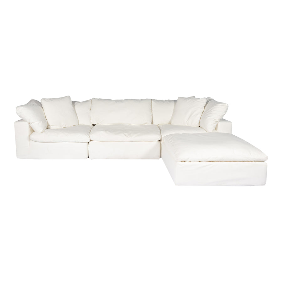 Moe's Home Clay Sectional in White (32.5' x 133.5' x 89') - YJ-1008-05