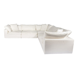 Moe's Home Clay Sectional in White (32.5' x 133.5' x 133.5') - YJ-1010-05