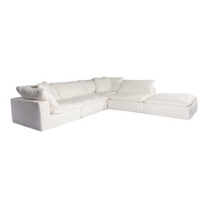 Moe's Home Clay Sectional in White (32.5' x 133.5' x 133.5') - YJ-1011-05