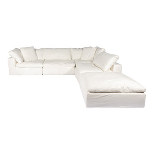 Moe's Home Clay Sectional in White (32.5' x 133.5' x 133.5') - YJ-1011-05