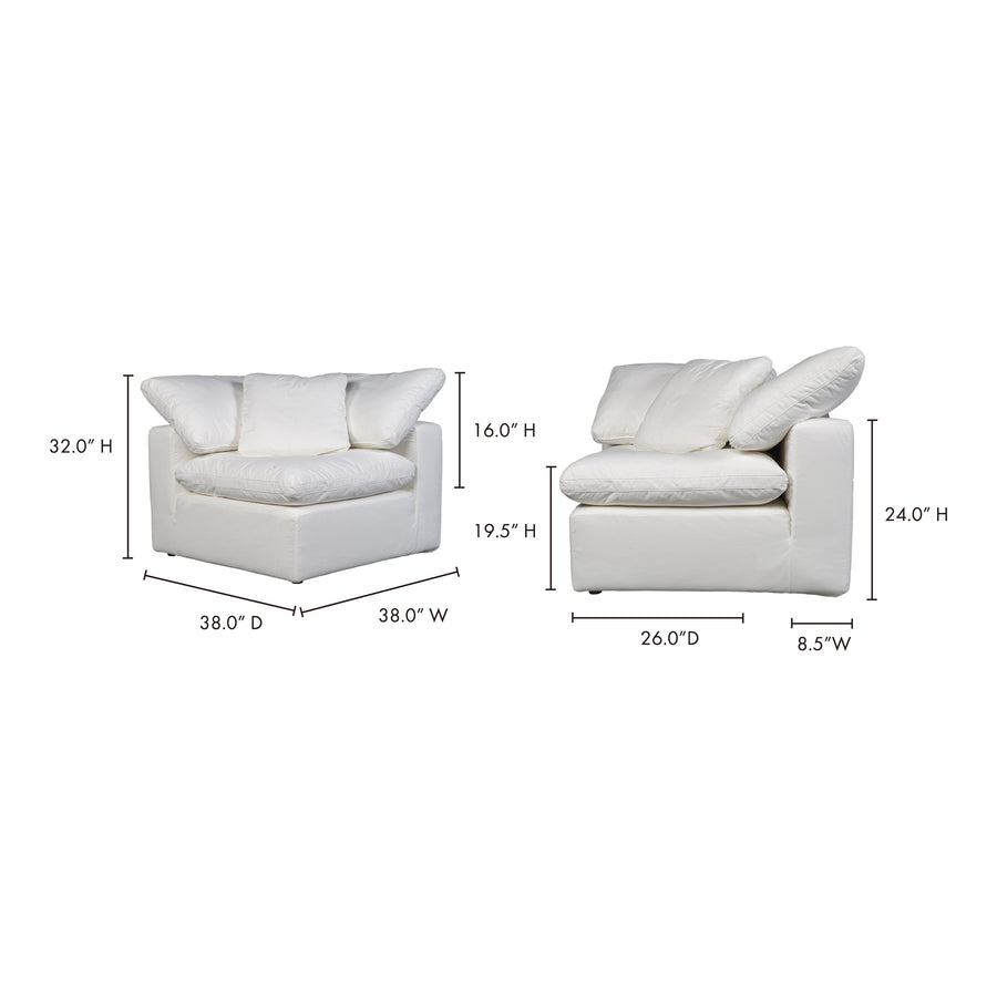 Moe's Home Terra Sectional in Cream (32' x 38' x 38') - YJ-1012-05