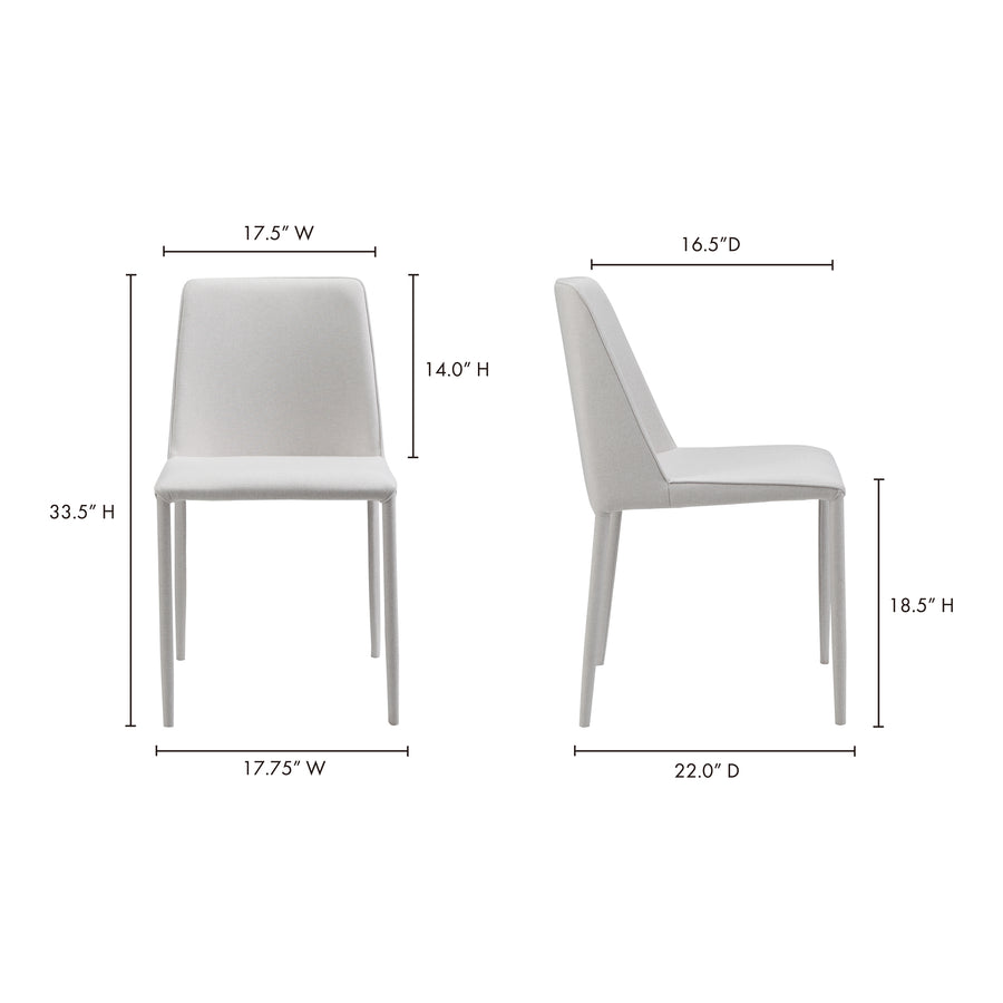 Moe's Home Nora Dining Chair in White (32' x 17.75' x 22') - YM-1003-29