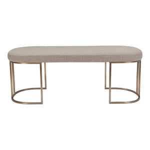 Moe's Home Kazu Bench in Light Grey (18' x 48' x 17.75') - YM-1005-15