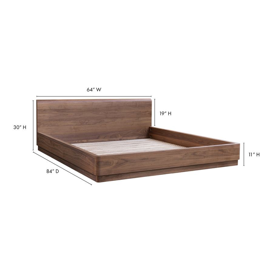Moe's Home Round Bed in Walnut (30' x 64' x 84') - YR-1005-03